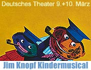 Kindermusical "Jim Knopf und Lukas der Lokomotivführer" von und mit Christian Berg, Musik: Konstantin Wecker im Deutschen Theater. Gewinnen sie bei uns 2 Tickets für am Freitag, den 9. März um 15.00 Uhr 